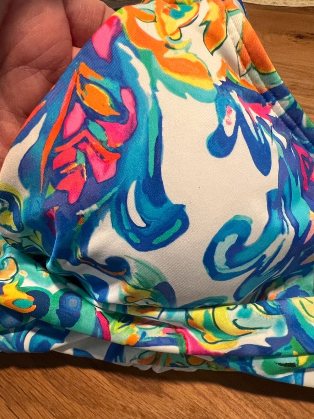 Lauren Ralph Lauren Blue Multi Floral Bikini Top Underwire Size 6 NWT Resort - Picture 9 of 9